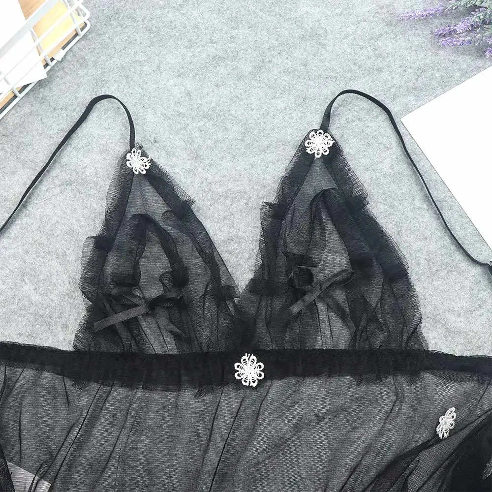 Новый женский сексуальный комплект нижнего белья кружевное платье-стринги