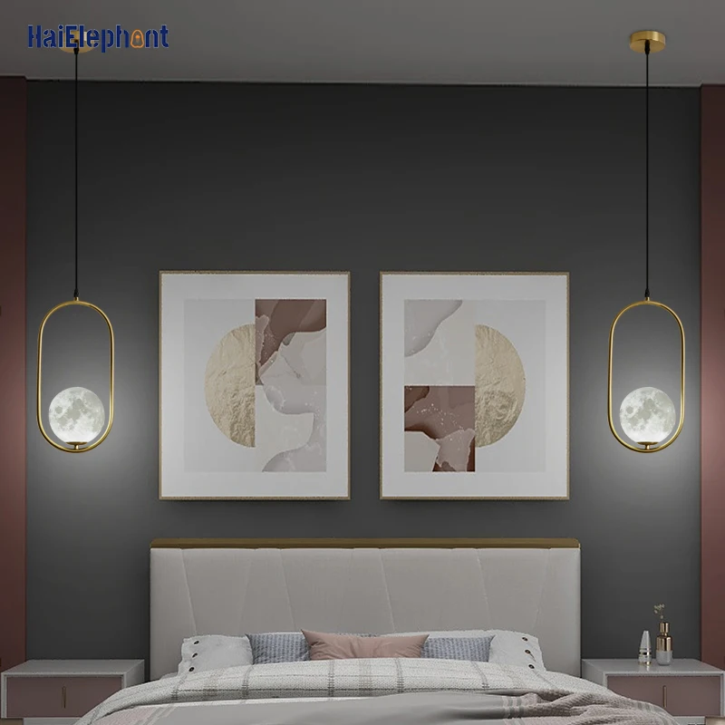 Креативная современная светодиодная люстра подвесные светильники в виде Луны с