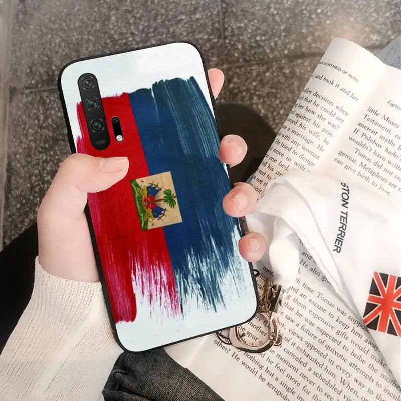 

Haiti Flag Phone Case Black For Huawei Honor 7A/8X/9/9Lite/10/10Lite 9X 20 20S View30/30Pro Cases
