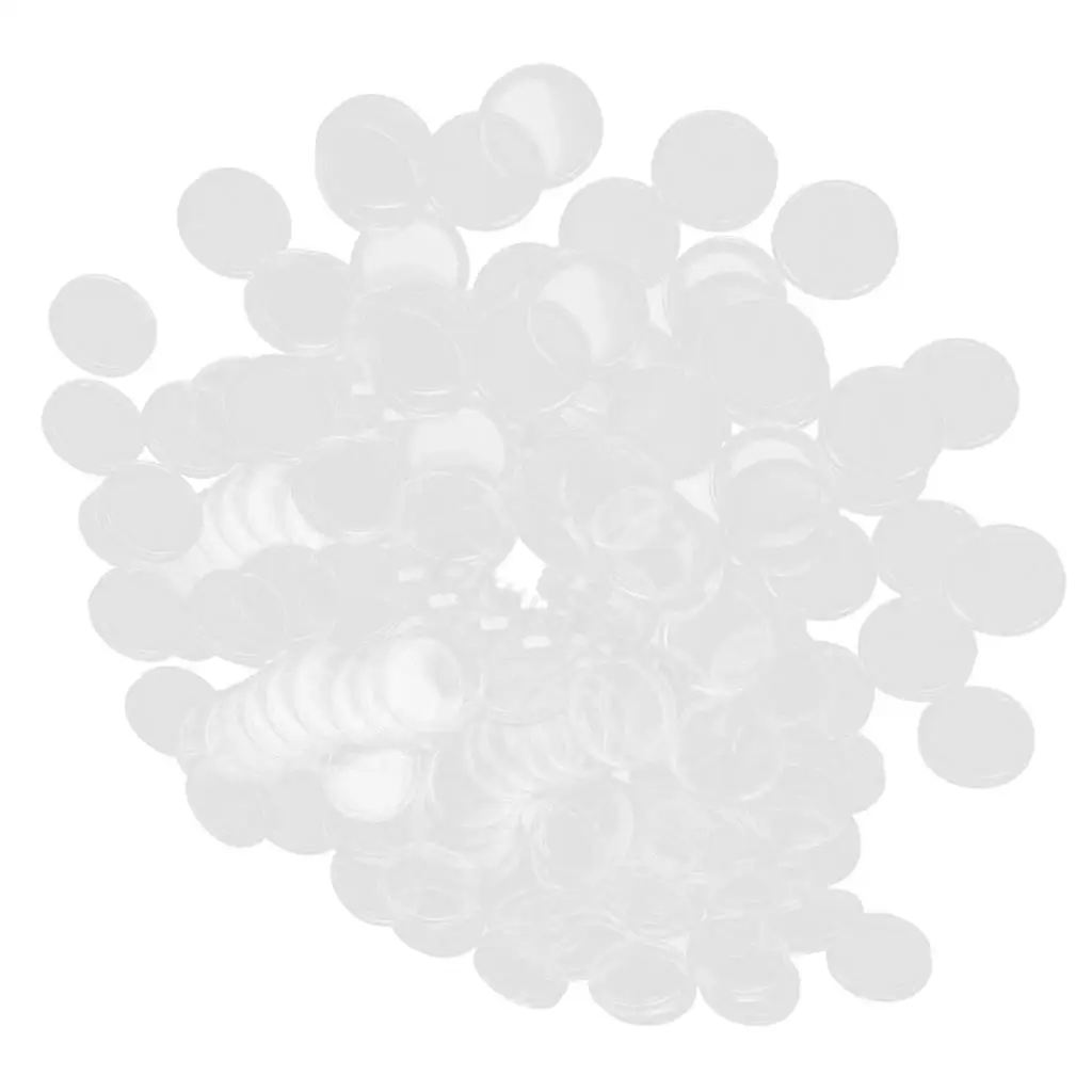 

200 Pieces Coin Capsules, Round Plastic Coin Holder Case - Storage Organizer Collection Supplies (21 mm)