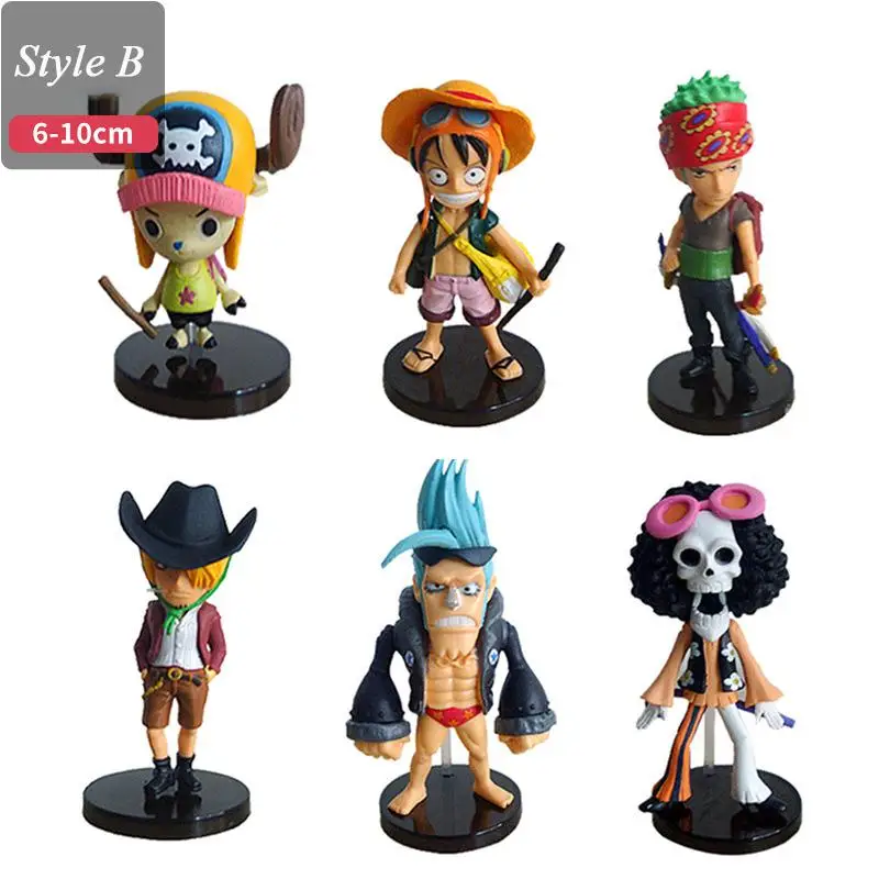 6 шт./лот цельный Аниме Обезьяна D Luffy Nami Robin Sanji Горячие фигурки модели игрушки