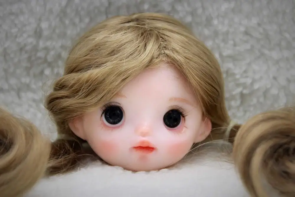 Head 4 no wig OB11 кукла ручной работы на заказ 1/8 BJD куклы OB голова и Обнаженная кукла Полимерная глина - Цвет: Head 4 no wig
