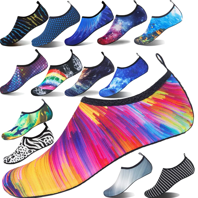 Новые летние акватуфли женские унисекс для дайвинга серфинга плавания пляжа