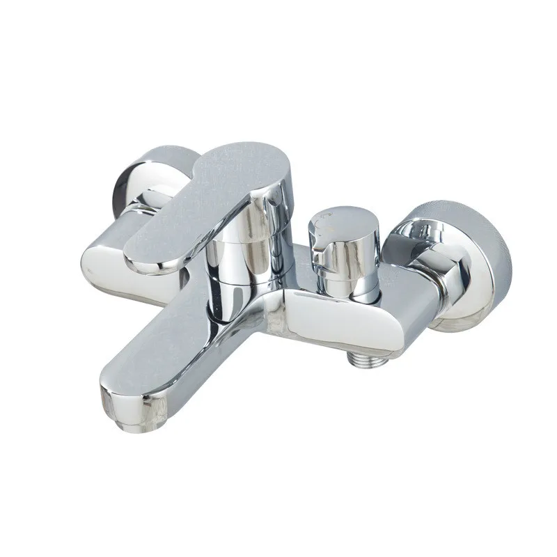 

Bathtub Faucets Wall Mounted Black Painting with Hand Shower Bathroom Lift Rod Chrome Color Brass Tap Stainless Steel Torneiras