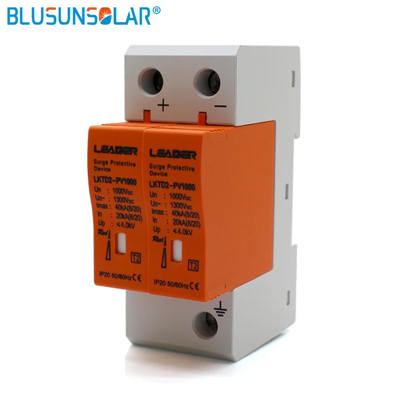 1 шт./лот 2P DC1000V 20/40ka DC устройство защиты от перенапряжения для солнечной