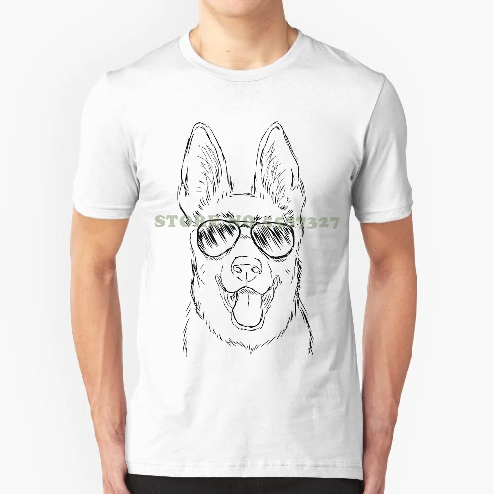 

Mans Unique Cotton Short Sleeves O-Neck T Shirt Inkopious Men's German Shepherd With Sunglasses T Shirt