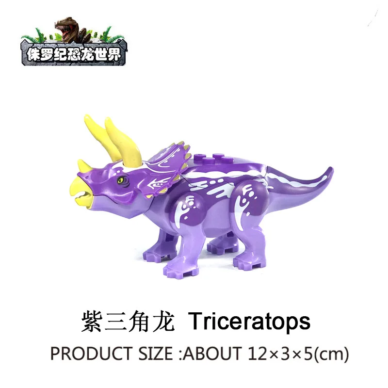 Конструктор мир Юрского Периода Динозавров Серия Блоков Velociraptor T Rex Triceratops