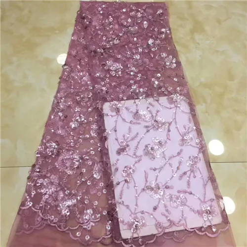 

shining 2019 Embroidery Nigerian french Lace Fabric.High Quality French Tulle Lace Fabric For Women XZXAU061