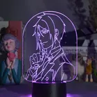 Светильник с аниме сапоги для косплея Темный дворецкий фигурка Себастьян для Спальня украшение красочный Ночная Аниме подарок 3d лампа Kuroshitsuji