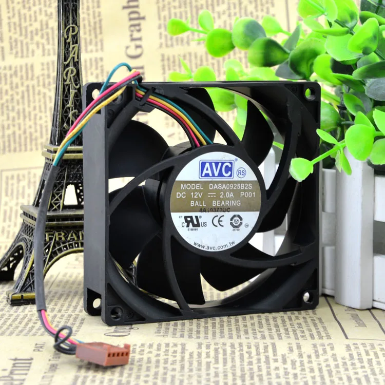 

NEW DASA0925B2S 12V 2.0A 9CM 9025 4 wires PWM Motor protection cooling