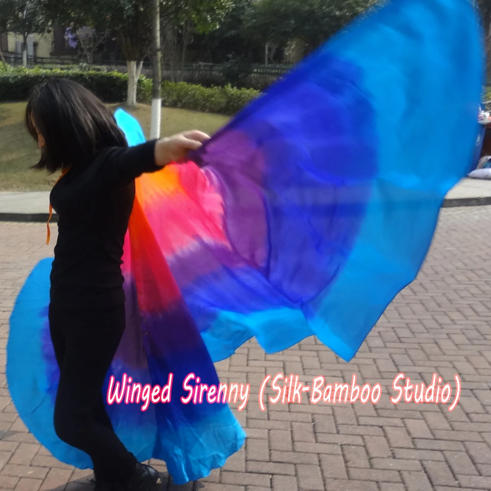 Шелковый галстук habotai с двойной вуалью для танца живота 1 комплект 2 7 м * 14 (3 ярда 45