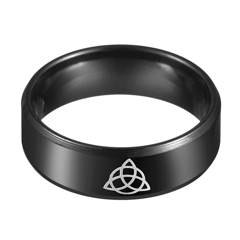 Модное черное кольцо с узлом для селтиков волшебное из нержавеющей стали