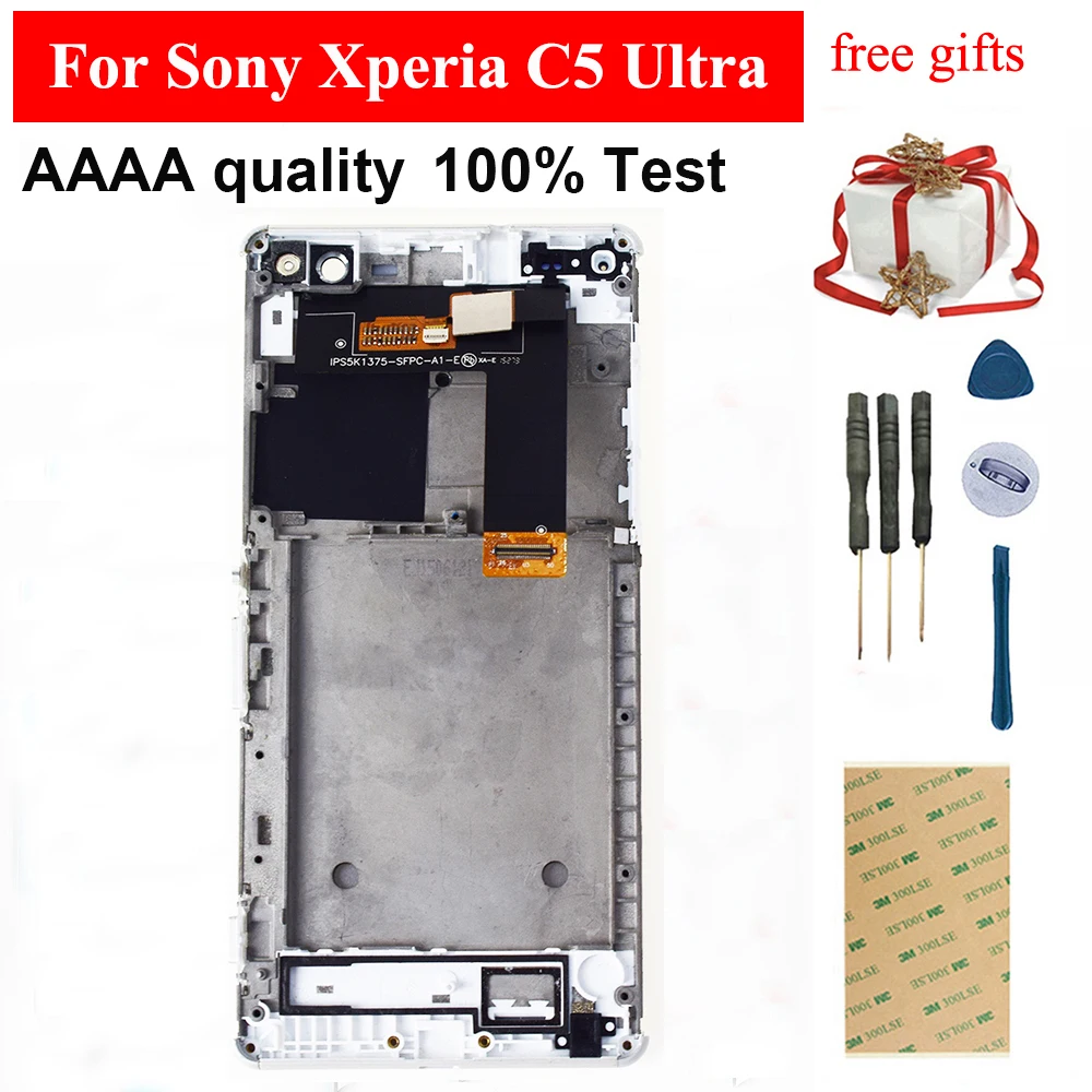 Для sony Xperia C5 ультра ЖК дисплей кодирующий преобразователь сенсорного экрана в