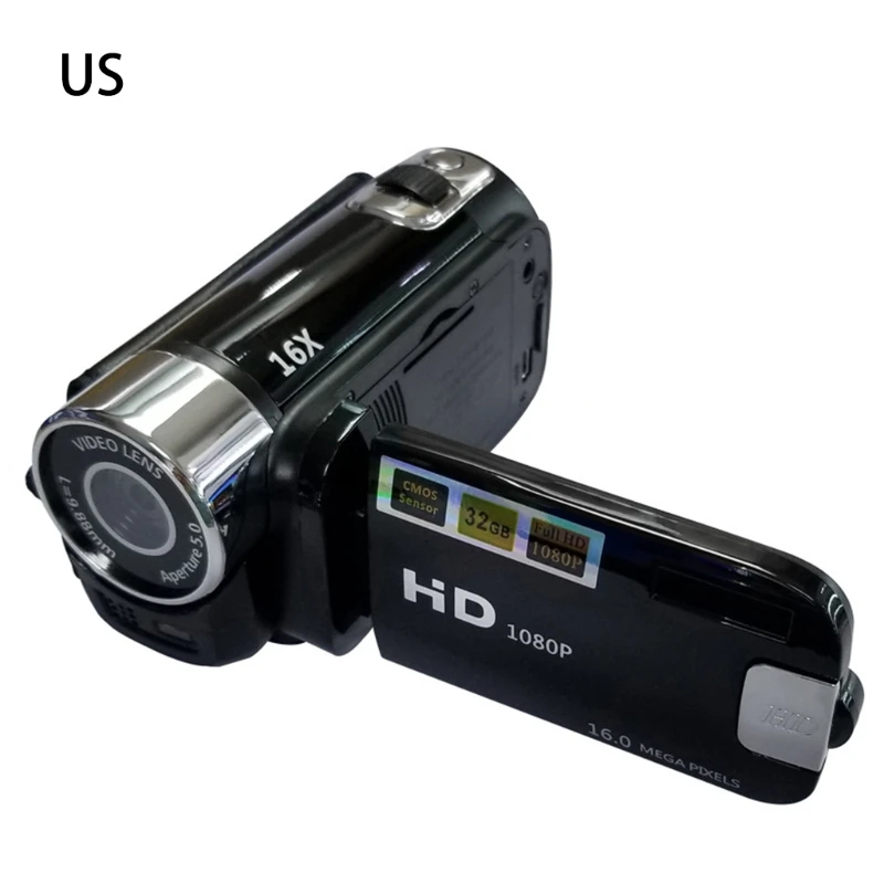 US/EU/UK/AU Plug 1080P Vlog Camera 16 миллионов пикселей DV Camcorder 16X цифровая зум видеокамера