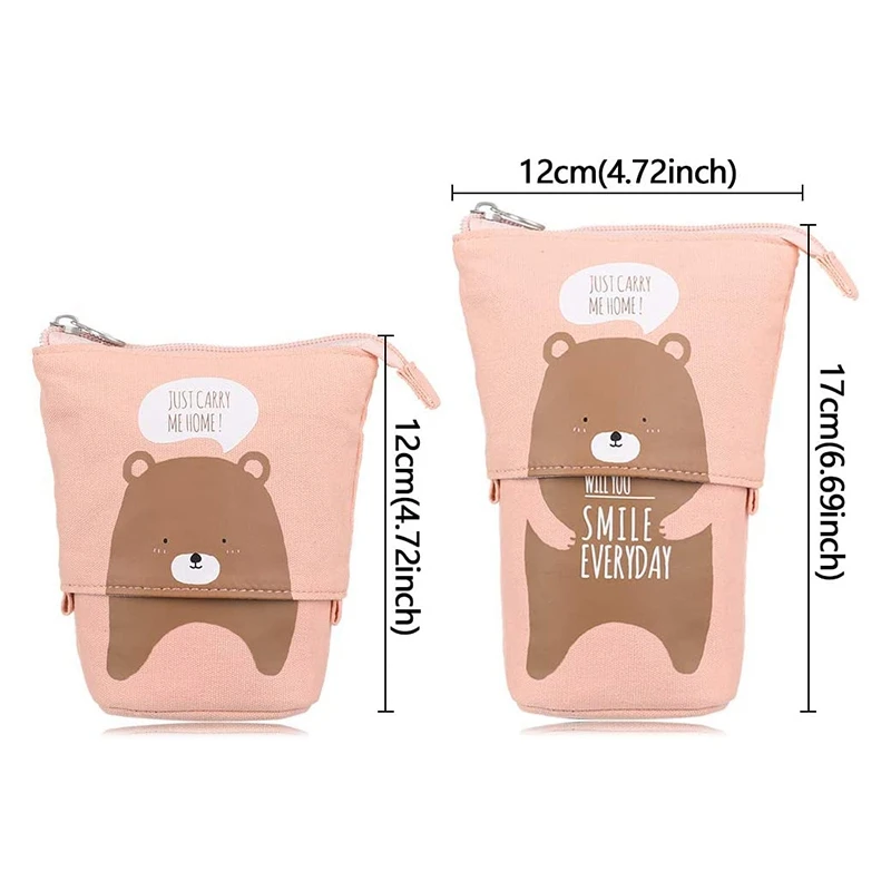 

Transformer Stand Store Pencil Holder Cartoon Cute Cat Telescopic Pencil Case Organizer Pen Case Box Bear