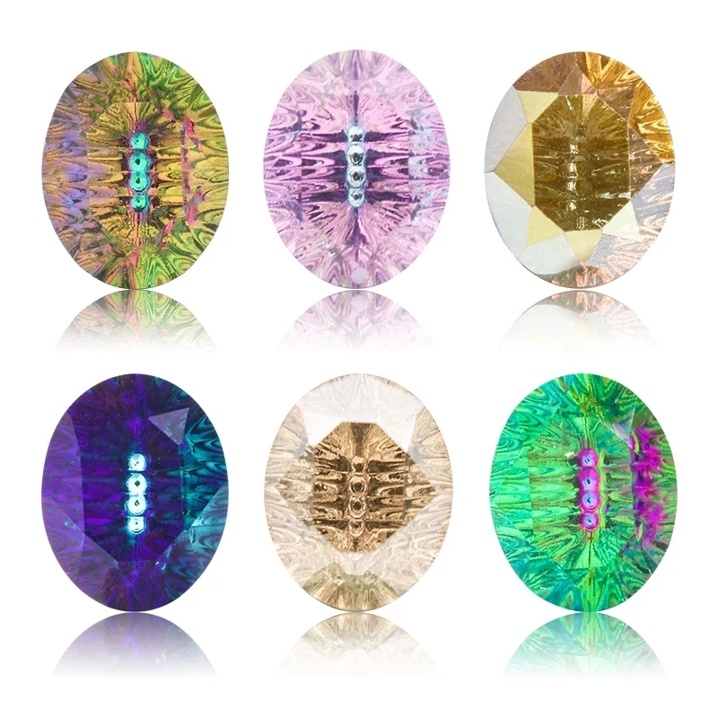 XiChuan, новые высококачественные Стразы, 10 шт., причудливые овальные Стразы, «Миллениум» K9, пришивные стразы, для самостоятельной сборки одежды и аксессуаров