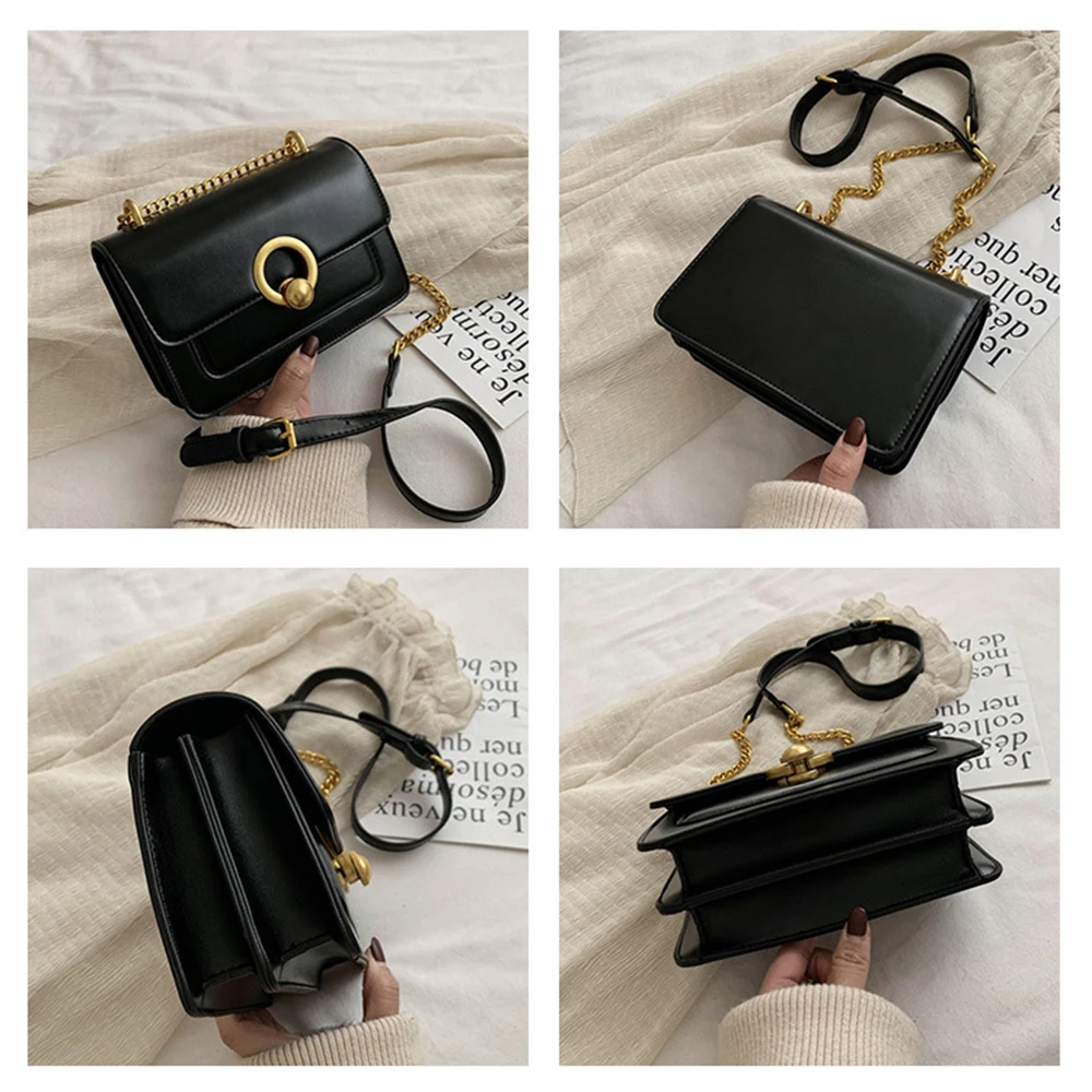 

Aosbos Women Pu Leather Crossbody Bags Fashion Chain Shoulder Messenger Bag 2020 Design Handbags Casual Tote Bag for Female