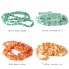 Бусины из зеленого авантюрина, натуральный желтый камень-Гравий, для изготовления ювелирных изделий, бисероплетения, для браслетов сделай сам 16 дюймов 5-8 мм