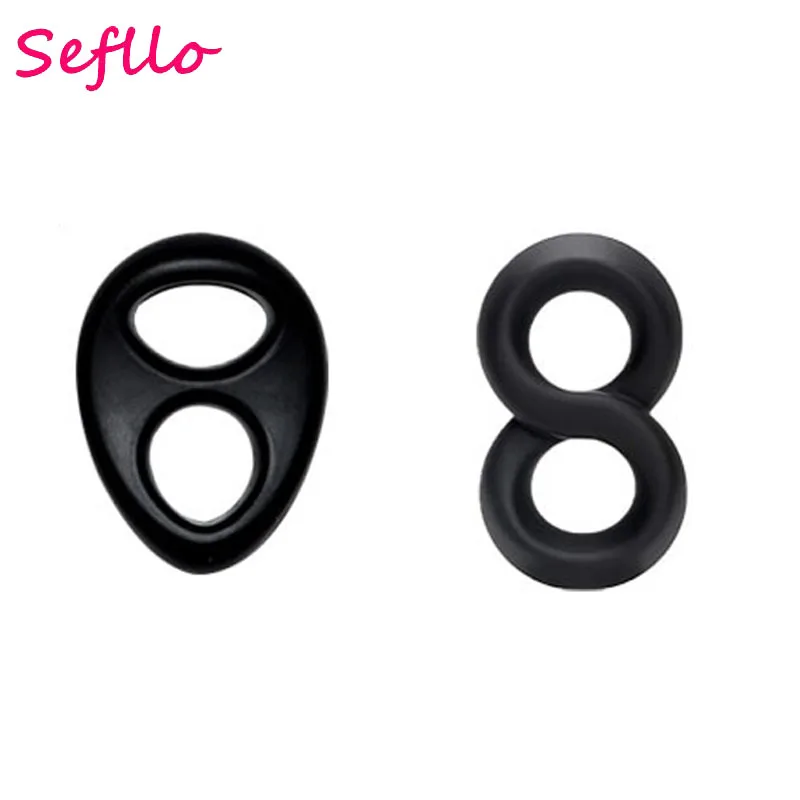 Sefllo двойное мужское кольцо для пениса гей секс игрушки мужчин Задержка эякуляции