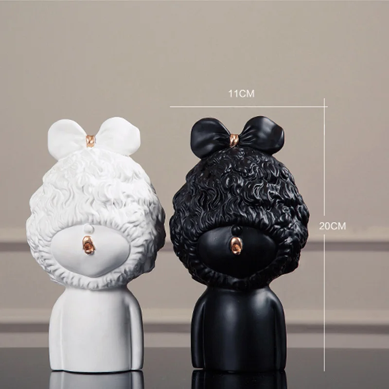 Скандинавские минималистичные милые искусственные Статуэтки из смолы свадебное