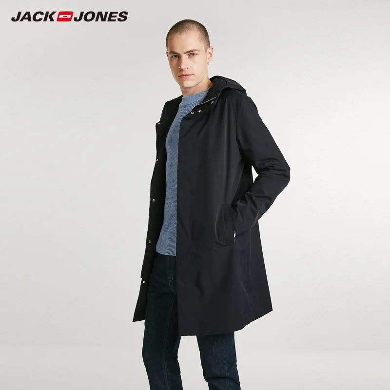 JackJones Men's Business Style Hooded Coat Casual Jacket Long 218321553 | Мужская одежда