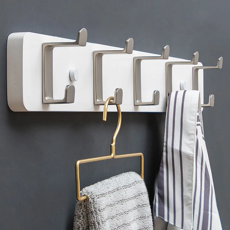 Креативные двойные крючки из сплава Бамбуковая настенная вешалка для хранения