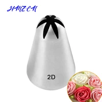 2d stainless steel diy icing piping tips cupcake cake cream piping nozzle parsty fondant cake decorating tools