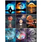 Алмазная живопись Moon Art 5D, алмазная вышивка своими руками, мозаика стразы, полная круглая дрель, ночник, подарок