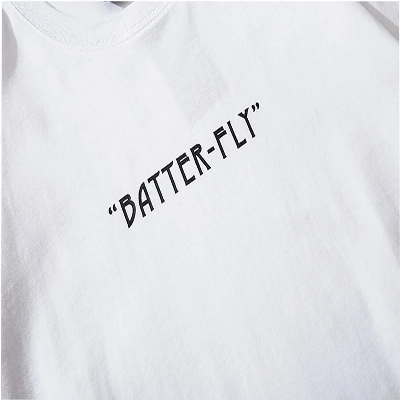 

Fashion Hot 2021 Couple T-Shirt Butterfly Print Short Sleeve Leisure T-Shirt Loose T-Shirt Top Hip Hop Harajuku Short Sleeve