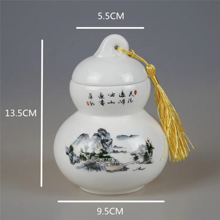 Одежда в китайском стиле Цвет синий и белый фарфор банки для чая небольшой
