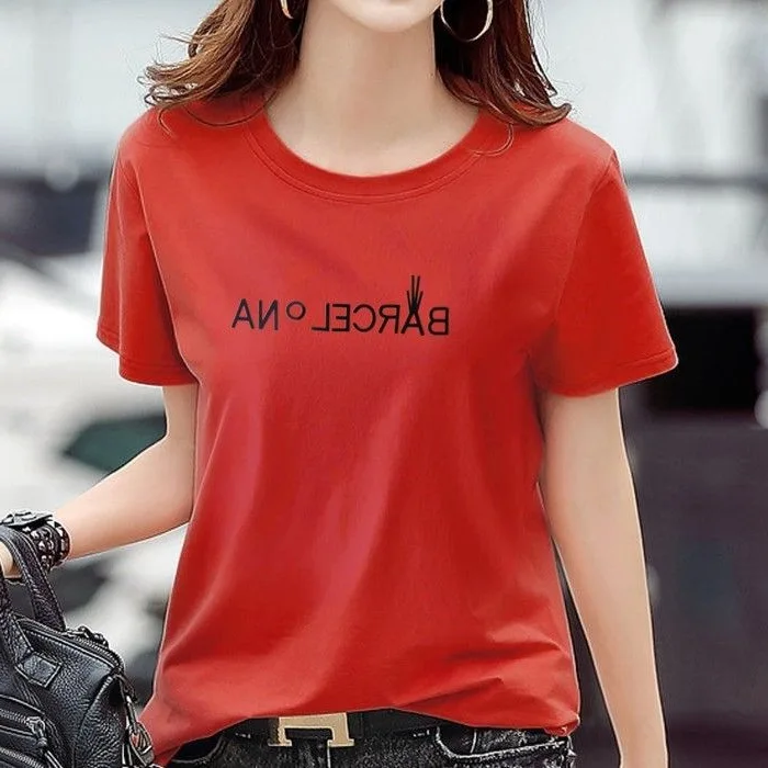 Футболка с принтом для женщин короткий рукав круглый вырез свободная футболка 2019