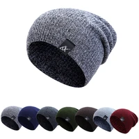 men baggy beanies winter warm hat womens outdoor bonnet skiing hat female soft acrylic slouchy knitted hat for boys
