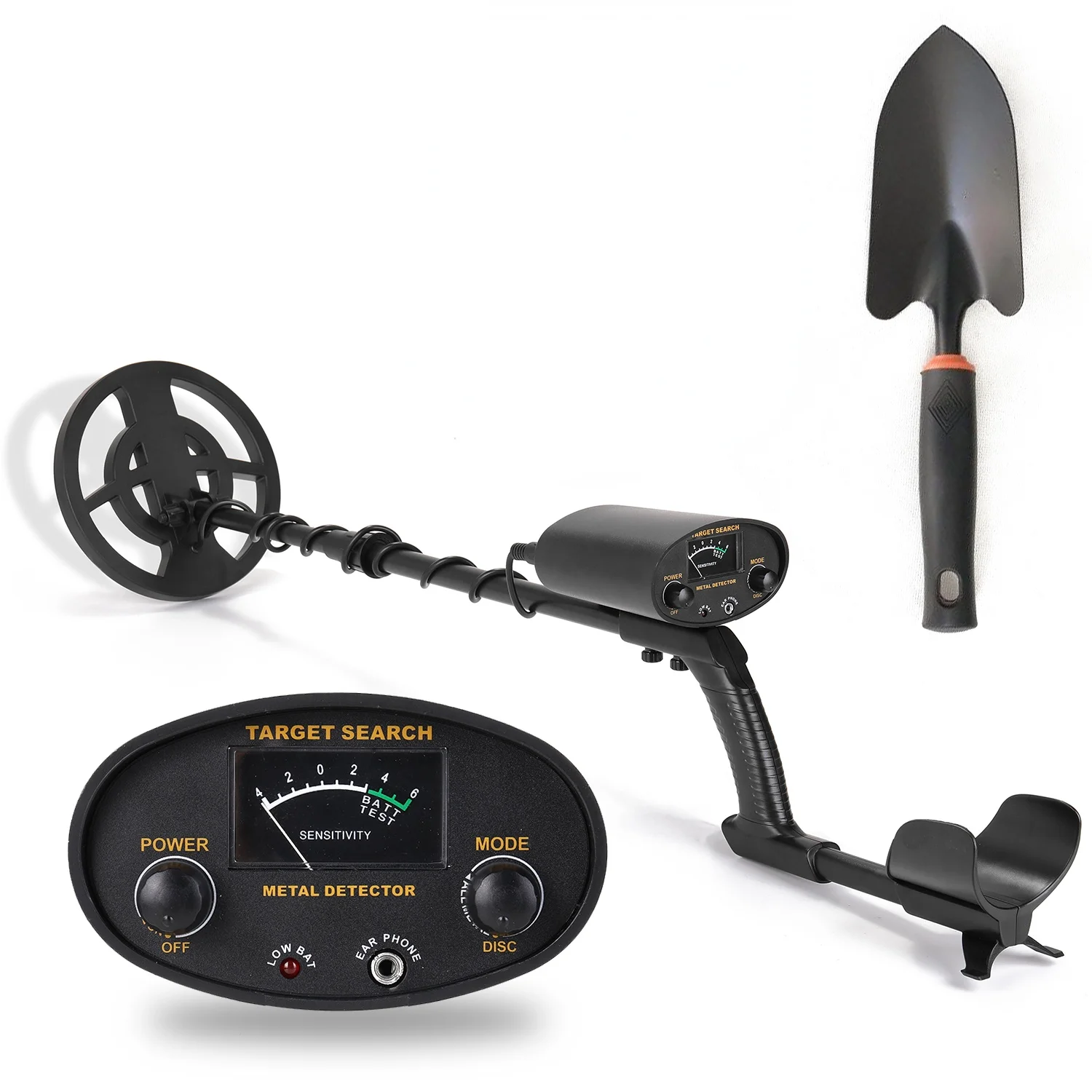 

GT6100 Metal Detector Underground High Sensitivity Gold Digger Jewelry Treasur Hunter Metal Detecting Tool Finder with Shovel