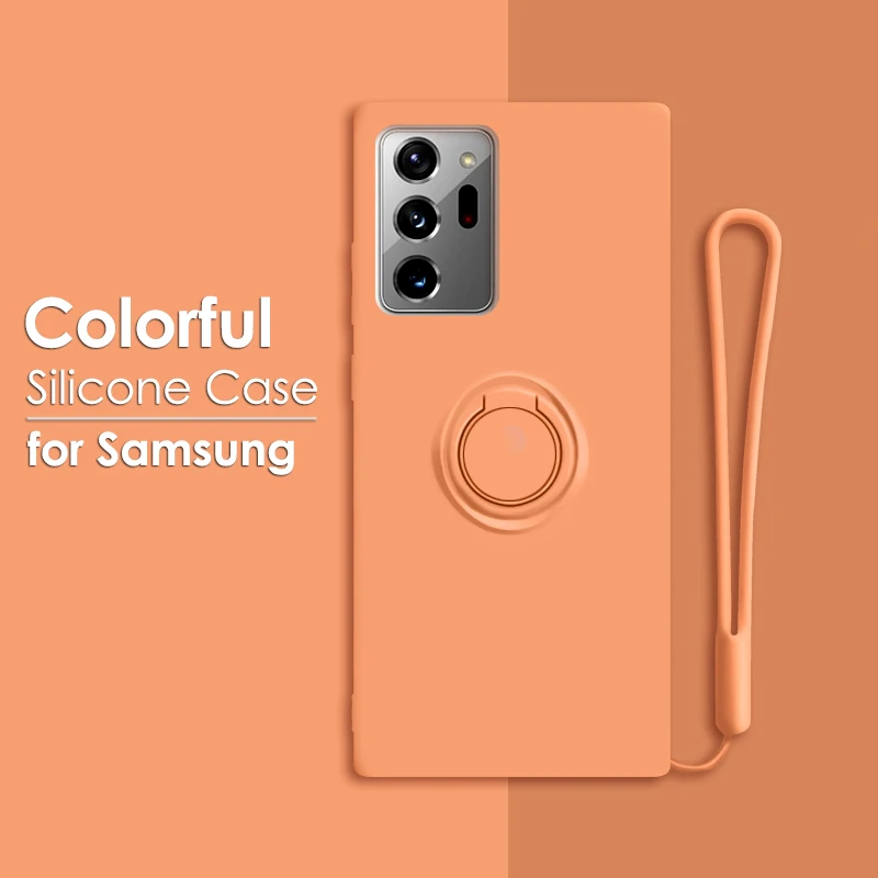 

Akcoo for Galaxy Note 20 Ultra Case with Magnetic Holder Ring for Samsung S8 9 Note 9 10 S20 Plus Note 20 Ultra with Lanyard