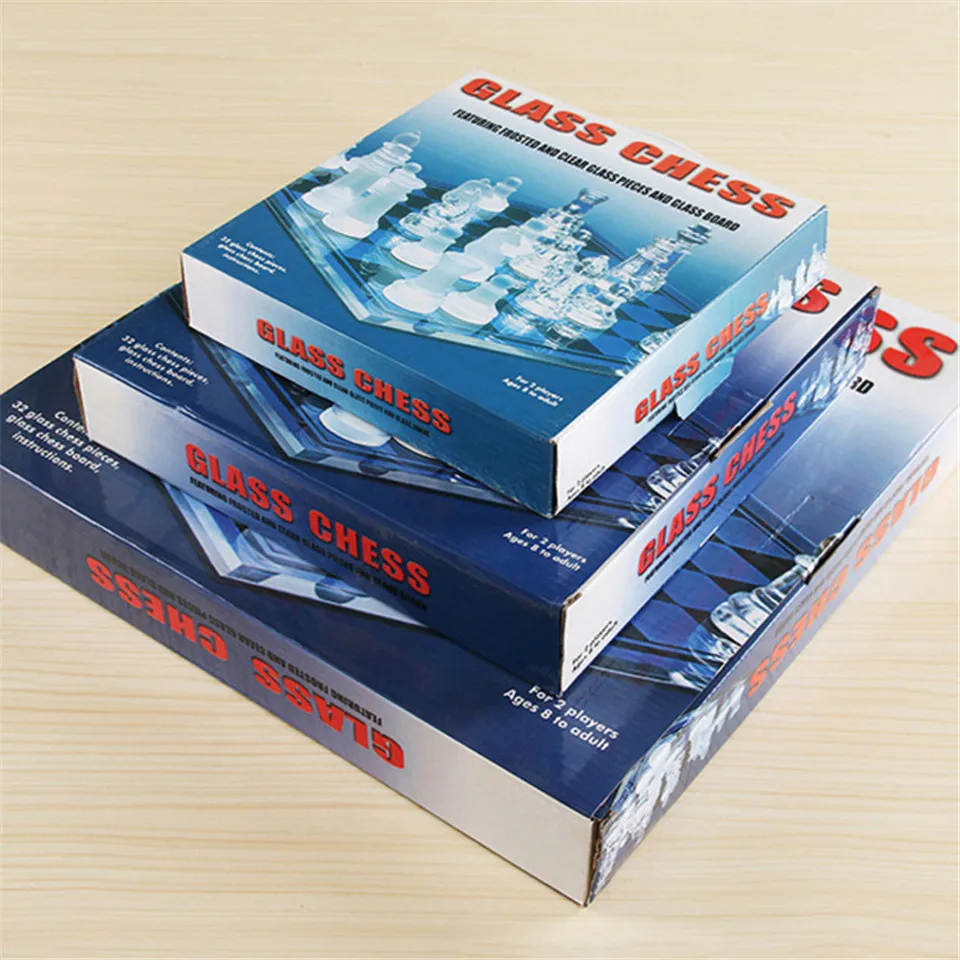 BSTFAMLY стеклянный Шахматный набор Chessman Международная шахматная игра не складной