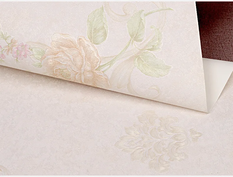 Корейский стиль с цветами светло розового цвета настенная бумага современный