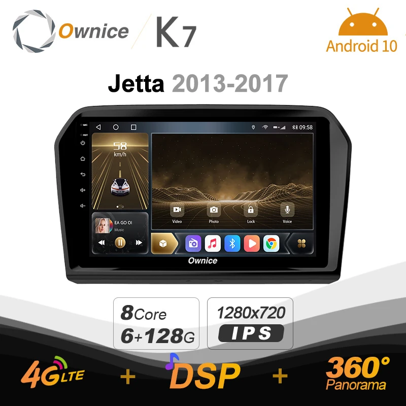 

Автомобильное радио Ownice K7, 6G + 128G, Android 10,0, для VW Jetta 2013-2017, GPS, 2DIN, 4G LTE, 5G, Wi-Fi, 360, SPDIF, 1280*720