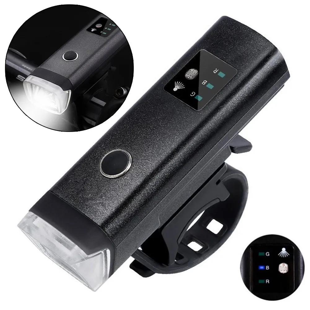 

USB Rechargeable LED Bike Light Waterproof MTB Bicycle Front Headlight 4 Modes Cycling Safety Warning Night Lamp Accessories