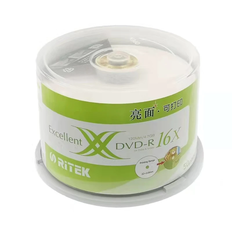 Пустые диски Ritek Φ 4,7 GB DVD-R Video 16X Speed X Game M2 Serials пустые диски DVD