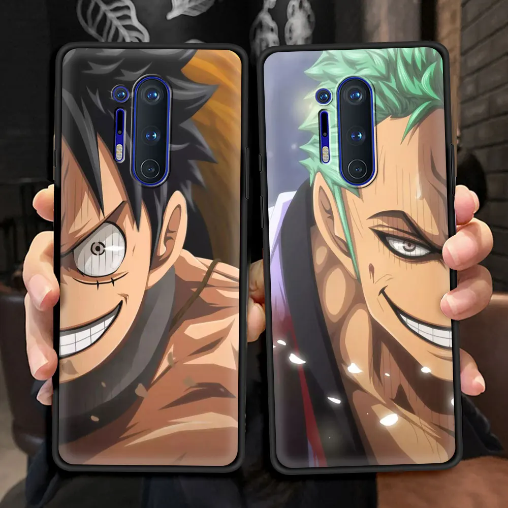 one piece anime case for oneplus 8t 8 nord 5g 7 9 pro z n10 9r n100 7t black soft 6t 6 shockproof phone cover funda free global shipping