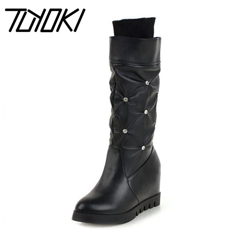 Tuyoki Модные женские ботинки на плоской подошве в стиле пэчворк носки Теплые