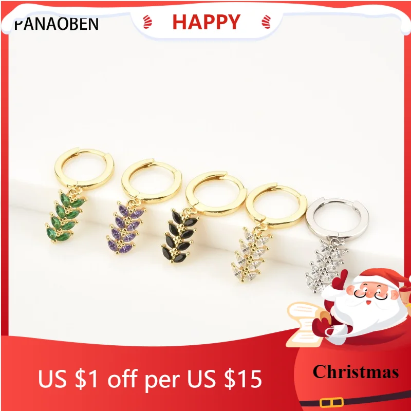 

Женские серьги-подвески PANAOBEN, из серебра 925 пробы, с черным Цирконом