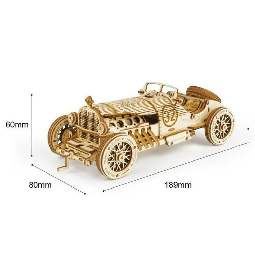 

3d Mechanical Model Super Puzzle For Children Steam Train DIY Assembly Handmade Wooden Puzzles Kit Wood Car Models Toys Gift