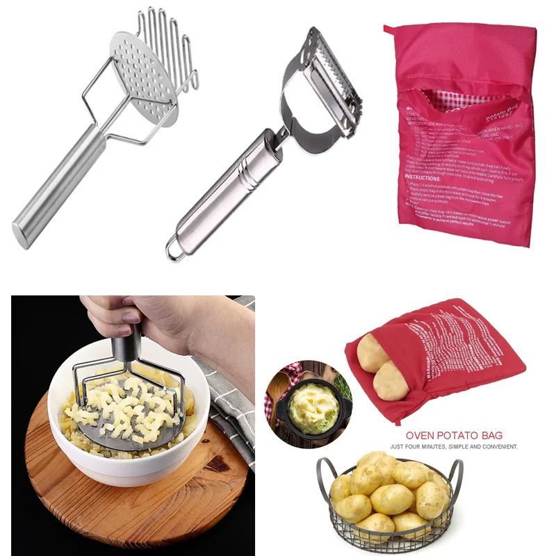 1 Набор картофельный мастер/толкатель из нержавеющей стали Пресс дробилка для