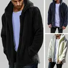 Мужская куртка с карманами и пушистым ворсом, тонкая куртка с нагрудным карманом и плюшевым медведем, зимняя верхняя одежда, толстовки, верхняя одежда, плащ-Пыльник