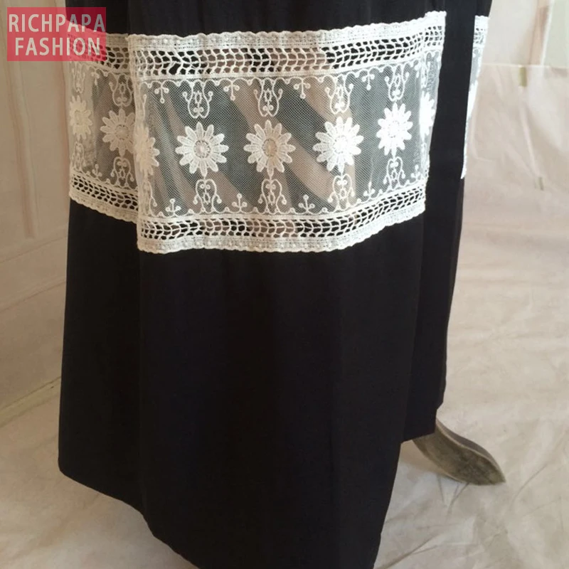 Женское длинное кружевное платье-хиджаб в мусульманском стиле | Тематическая