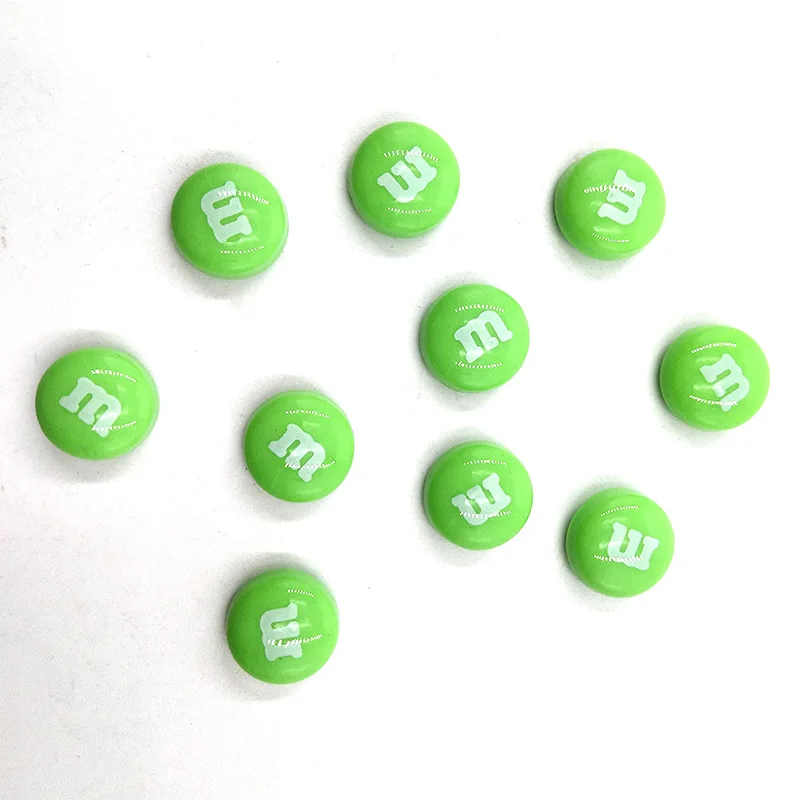 10pcs Green DIY Bean смолы магниты на холодильник креативный сувенир с мультипликационным героем холодильники магнитный стикер сообщений домашний декор кухонные аксессуары - Цвет: 10pcs Green