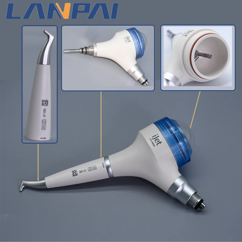 Dental Teeth Polishing Handpiece Gun Whitening Spary Polisher Dentistry Air Prophy Jet Compatible KAVO And 4 Holes
