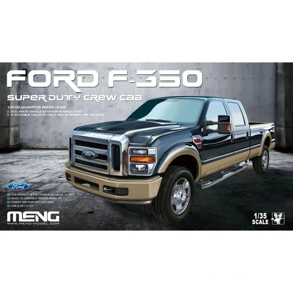 Модель автомобиля MENG модель 1/35 FORD F 350 сверхмощная экипировочная кабина VS 006| |