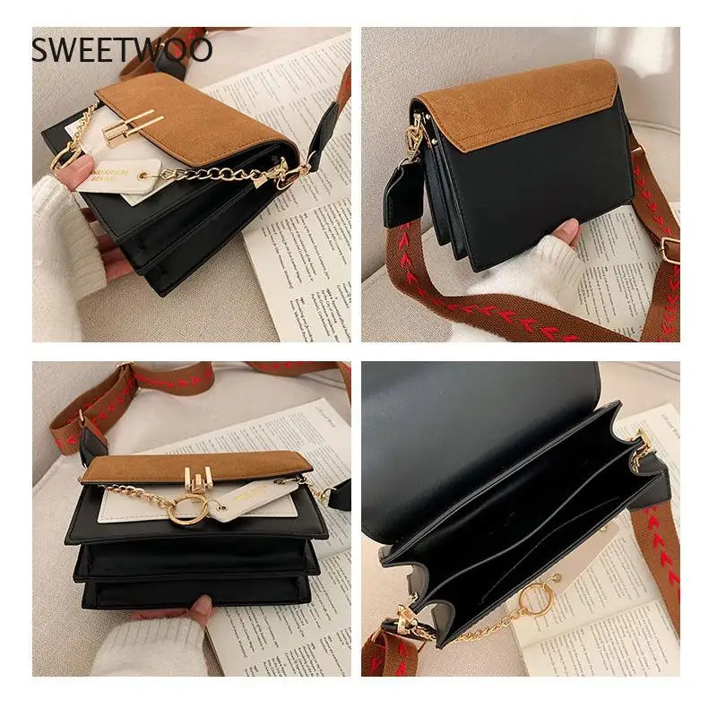 

Women Mini Purse Shoulder Crossbody Bags For Women 2021 Fashion Wide Shoulder Strap Messenger Bag Flap